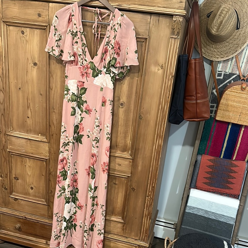 Reformation Pink Floral Maxi Dress - Picture 2 of 8